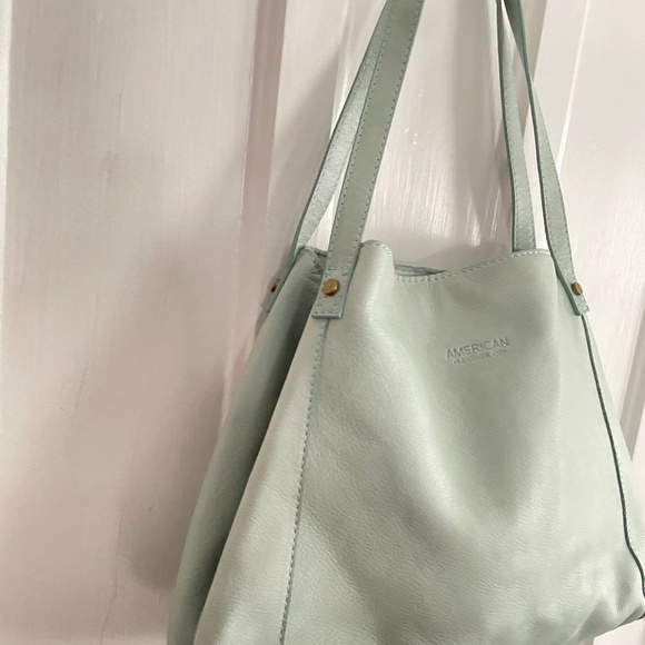 American Leather Co. Misty Pale Green Shoulder Bag - Picture 2 of 12